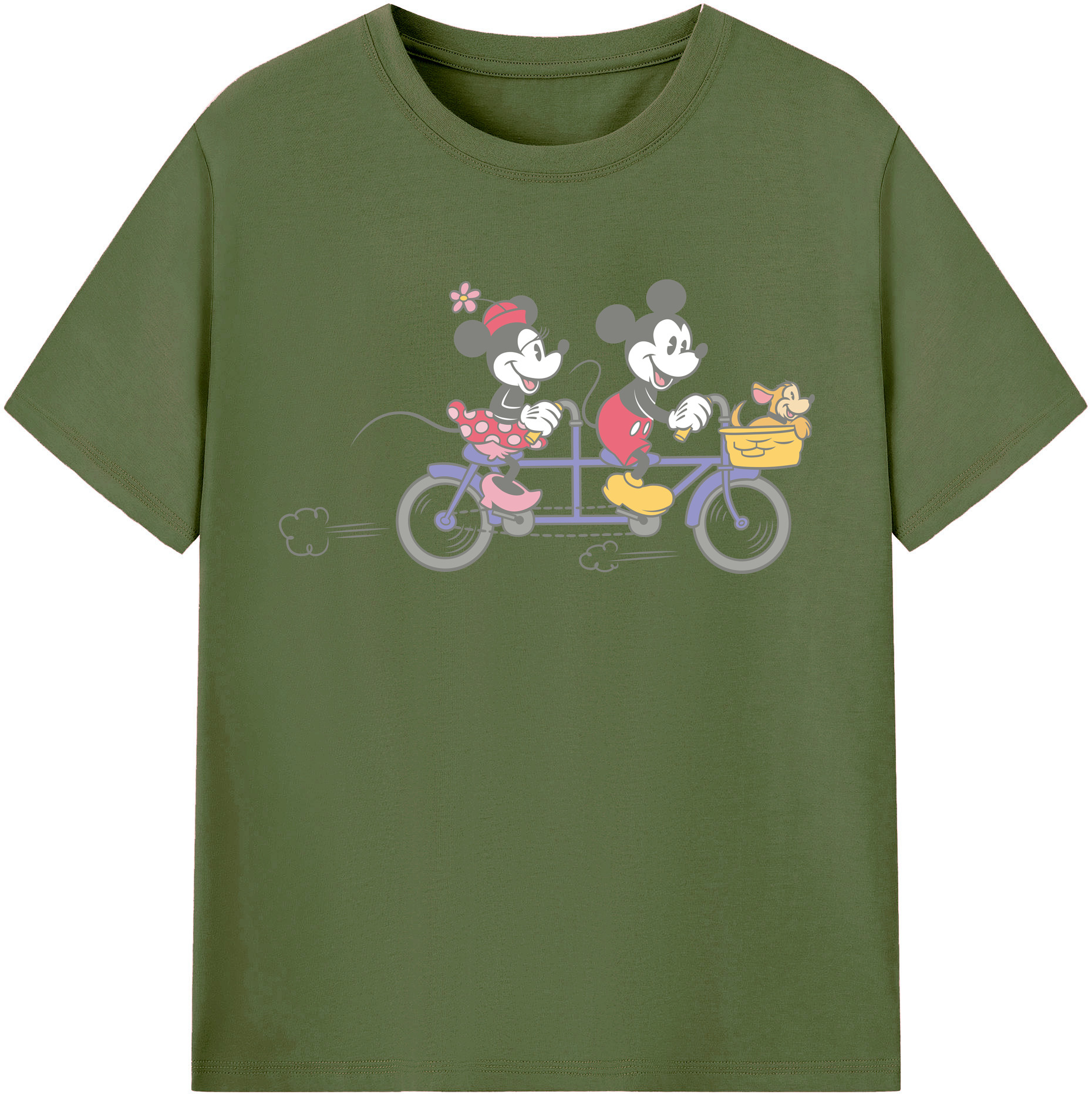 （画像用） ミッキーマウス Mickey Mouse 綿100％半袖Tシャツ（フロントプリント）
